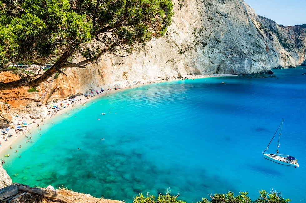 Porto Katsiki Beach på Lefkas.