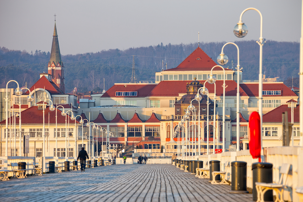 Utsikt fra pier'en i Sopot