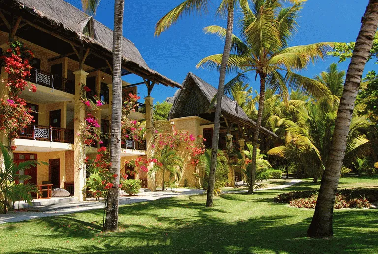 På Mauritius er de fleste hoteller lave - oftes bare i 2 eller 3 etager 